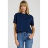 image:imageDEAR JOHN Maddox Top Women s Cotton Crew Neck Short SleeveRiviera Black Iris
