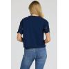 image:imageDEAR JOHN Maddox Top Women s Cotton Crew Neck Short SleeveRiviera Black Iris