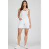image:imageDEAR JOHN Noel High Rise Clean Hem Denim Shorts for WomenWhite Beige