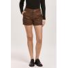 image:imageDEAR JOHN North Hampton Novelty Shorts Womens Mid Rise Trouser Leg Cuffed HemBrown Snake