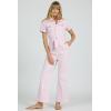 image:imageDEAR JOHN Riveter Cropped Denim Jumpsuit for Women ButtonFront Short Sleeve Relaxed FitPale Lilac