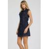 image:imageDEAR JOHN Saira Sleeveless Button Front Denim Mini Dress for WomenDark Denim