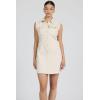 image:imageDEAR JOHN Saira Sleeveless Button Front Denim Mini Dress for WomenWheat