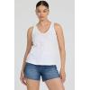 image:imageDEAR JOHN Sirena Womens Slub Cotton VNeck Sleeveless Tank TopWhite