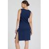 image:imageDEAR JOHN Strada Dress Women s Classic Fit Cotton Slub Crew Neck Sleeveless Midi Dress  Black Iris  Small