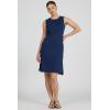 image:imageDEAR JOHN Strada Dress Women s Classic Fit Cotton Slub Crew Neck Sleeveless Midi Dress  Black Iris  Small