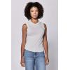 image:imageDEAR JOHN Zo Top Women s Cotton Crew Neck Sleeveless with Raw Edge DetailDawn Blue