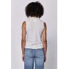 image:imageDEAR JOHN Zo Top Women s Cotton Crew Neck Sleeveless with Raw Edge DetailDawn Blue