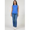 image:imageDEAR JOHN Zo Top Women s Cotton Crew Neck Sleeveless with Raw Edge DetailDazzling Blue