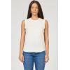 image:imageDEAR JOHN Zo Top Women s Cotton Crew Neck Sleeveless with Raw Edge DetailEgret