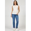 image:imageDEAR JOHN Zo Top Women s Cotton Crew Neck Sleeveless with Raw Edge DetailEgret