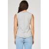 image:imageDEAR JOHN Zo Top Women s Cotton Crew Neck Sleeveless with Raw Edge DetailHeather Grey
