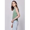 image:imageDEAR JOHN Zo Top Women s Cotton Crew Neck Sleeveless with Raw Edge DetailIceberg Green