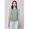 image:imageDEAR JOHN Zo Top Women s Cotton Crew Neck Sleeveless with Raw Edge DetailIceberg Green