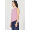 image:imageDEAR JOHN Zo Top Women s Cotton Crew Neck Sleeveless with Raw Edge DetailLilas