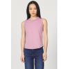 image:imageDEAR JOHN Zo Top Women s Cotton Crew Neck Sleeveless with Raw Edge DetailLilas
