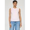 image:imageDEAR JOHN Zo Top Women s Cotton Crew Neck Sleeveless with Raw Edge DetailPale Lilac