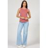 image:imageDEAR JOHN Zo Top Women s Cotton Crew Neck Sleeveless with Raw Edge DetailPigment Copper Rose