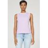 image:imageDEAR JOHN Zo Top Women s Cotton Crew Neck Sleeveless with Raw Edge DetailPigment Purple Haze