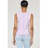 image:imageDEAR JOHN Zo Top Women s Cotton Crew Neck Sleeveless with Raw Edge DetailPigment Purple Haze