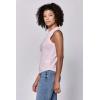 image:imageDEAR JOHN Zo Top Women s Cotton Crew Neck Sleeveless with Raw Edge DetailPink a Boo