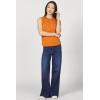 image:imageDEAR JOHN Zo Top Women s Cotton Crew Neck Sleeveless with Raw Edge DetailPumpkin Spice