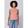 image:imageDEAR JOHN Zo Top Women s Cotton Crew Neck Sleeveless with Raw Edge DetailTerra Cotta