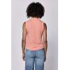 image:imageDEAR JOHN Zo Top Women s Cotton Crew Neck Sleeveless with Raw Edge DetailTerra Cotta