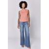 image:imageDEAR JOHN Zo Top Women s Cotton Crew Neck Sleeveless with Raw Edge DetailTerra Cotta