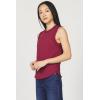 image:imageDEAR JOHN Zo Top Women s Cotton Crew Neck Sleeveless with Raw Edge DetailTibetan Red