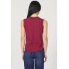 image:imageDEAR JOHN Zo Top Women s Cotton Crew Neck Sleeveless with Raw Edge DetailTibetan Red