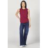 image:imageDEAR JOHN Zo Top Women s Cotton Crew Neck Sleeveless with Raw Edge DetailTibetan Red