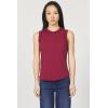image:imageDEAR JOHN Zo Top Women s Cotton Crew Neck Sleeveless with Raw Edge DetailTibetan Red
