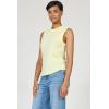 image:imageDEAR JOHN Zo Top Women s Cotton Crew Neck Sleeveless with Raw Edge DetailWax Yellow