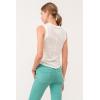image:imageDEAR JOHN Zo Top Women s Cotton Crew Neck Sleeveless with Raw Edge DetailWhite