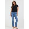 image:imageDEAR JOHN Zuma Top Womens Fitted Rayon Blend Crew Neck Short Sleeve with Scallop TrimBlack