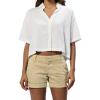 image:imageDEAR JOHN Ansel Womens Shirt ButtonUp Blouse Short Sleeve  Small  White