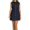 image:imageDEAR JOHN Saira Sleeveless Button Front Denim Mini Dress for WomenDark Denim
