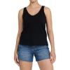 image:imageDEAR JOHN Sirena Womens Slub Cotton VNeck Sleeveless Tank TopBlack