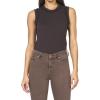image:imageDEAR JOHN Zo Top Women s Cotton Crew Neck Sleeveless with Raw Edge DetailChocolate Torte