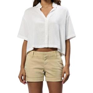 image:imageDEAR JOHN Ansel Womens Shirt ButtonUp Blouse Short Sleeve  Small  White