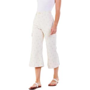 image:imageDEAR JOHN Audrey Wide Leg Jeans Women s High Rise Cropped Color Denim Comfort Stretch Clean HemFloral Wheat