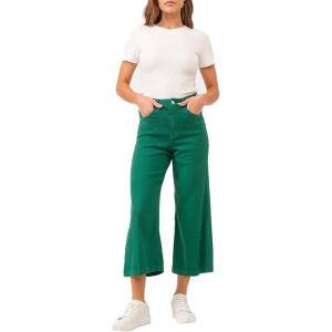 image:imageDEAR JOHN Audrey Womens Wide Leg Pants High RiseGalapagos Green Linen