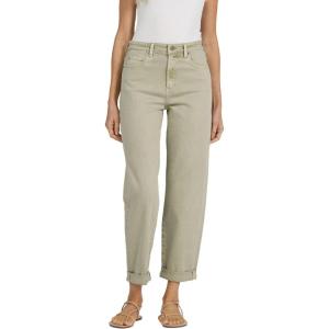 image:imageDEAR JOHN Everett High Rise Tapered Leg Jeans for Women Cuffed Hem Cropped LengthAbbey Stone