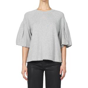image:imageDEAR JOHN Matteo Sweatshirt Puff Sleeve Crew Neck Cotton Classic FitHeather Grey