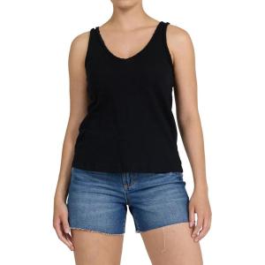 image:imageDEAR JOHN Sirena Womens Slub Cotton VNeck Sleeveless Tank TopBlack