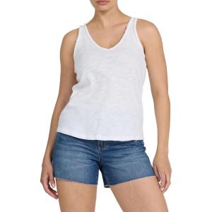 image:imageDEAR JOHN Sirena Womens Slub Cotton VNeck Sleeveless Tank TopWhite