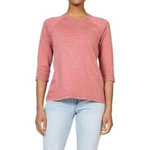 image:imageDEAR JOHN Sonoma Tee Womens Relaxed Fit Slub Jersey Crew Neck 34 Sleeve TopCopper Rose