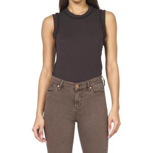 image:imageDEAR JOHN Zo Top Women s Cotton Crew Neck Sleeveless with Raw Edge DetailChocolate Torte