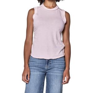 image:imageDEAR JOHN Zo Top Women s Cotton Crew Neck Sleeveless with Raw Edge DetailPink a Boo